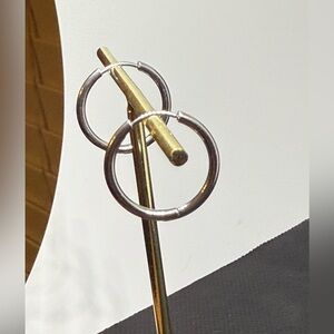 Silver hoop earrings